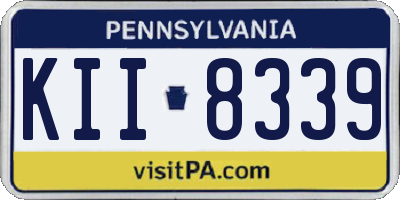PA license plate KII8339
