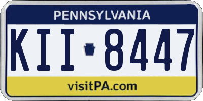 PA license plate KII8447