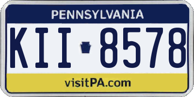PA license plate KII8578
