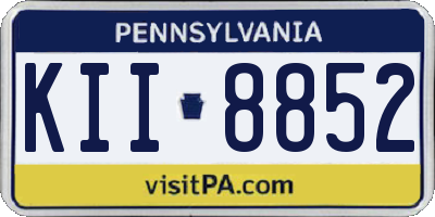 PA license plate KII8852