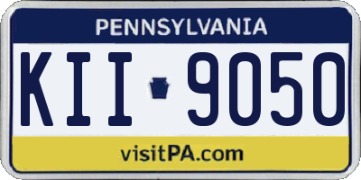 PA license plate KII9050