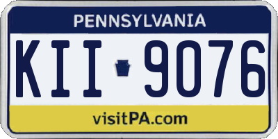 PA license plate KII9076