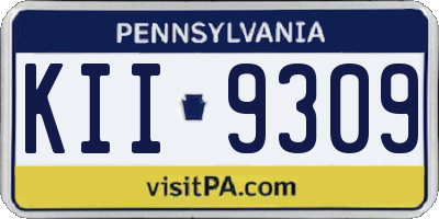 PA license plate KII9309