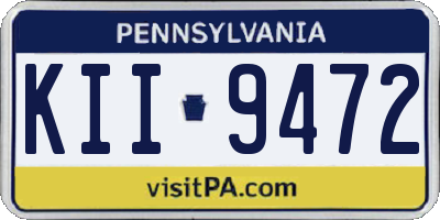 PA license plate KII9472