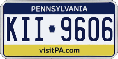 PA license plate KII9606