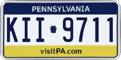 PA license plate KII9711