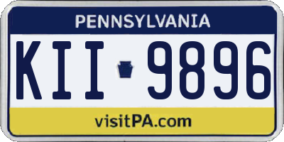PA license plate KII9896