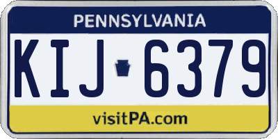 PA license plate KIJ6379