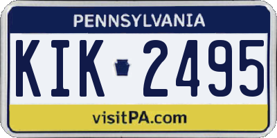 PA license plate KIK2495