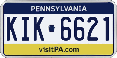 PA license plate KIK6621
