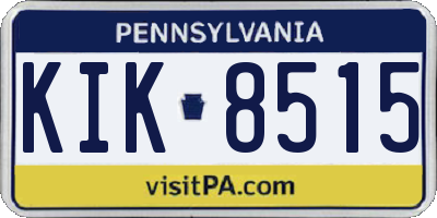 PA license plate KIK8515