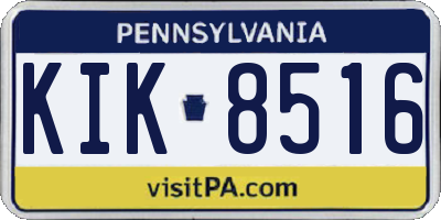 PA license plate KIK8516