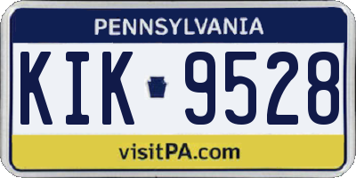 PA license plate KIK9528