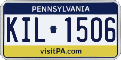 PA license plate KIL1506