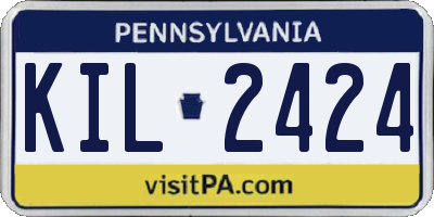 PA license plate KIL2424