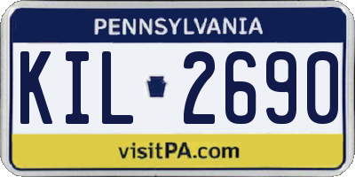 PA license plate KIL2690