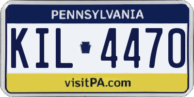 PA license plate KIL4470