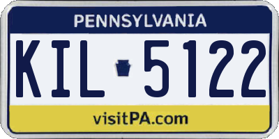 PA license plate KIL5122
