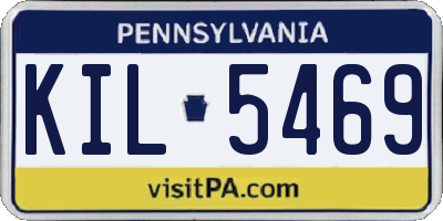 PA license plate KIL5469
