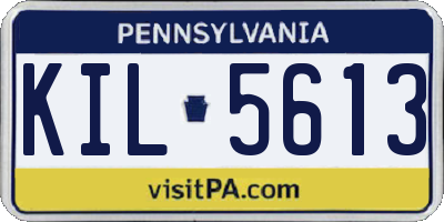 PA license plate KIL5613