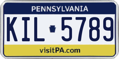 PA license plate KIL5789