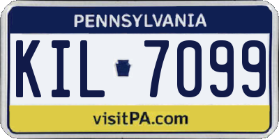 PA license plate KIL7099