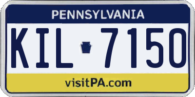 PA license plate KIL7150