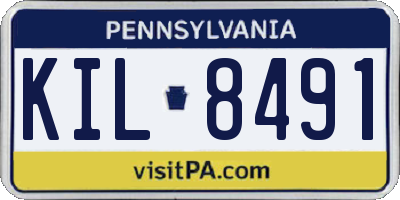 PA license plate KIL8491