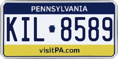 PA license plate KIL8589