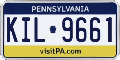 PA license plate KIL9661