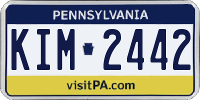 PA license plate KIM2442