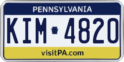 PA license plate KIM4820