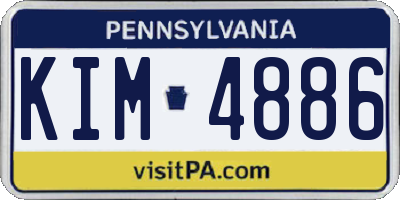 PA license plate KIM4886
