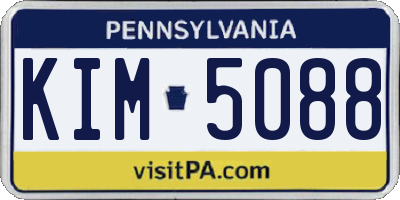PA license plate KIM5088