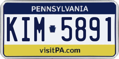 PA license plate KIM5891