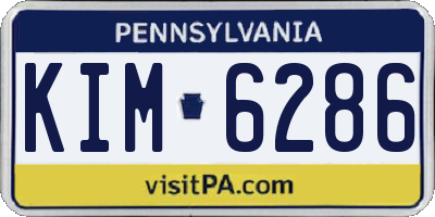 PA license plate KIM6286