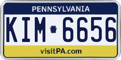 PA license plate KIM6656