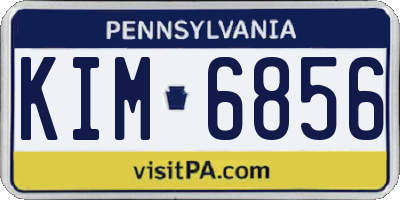 PA license plate KIM6856