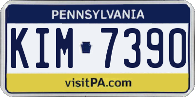 PA license plate KIM7390