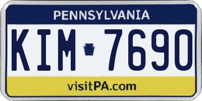 PA license plate KIM7690