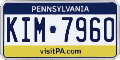 PA license plate KIM7960