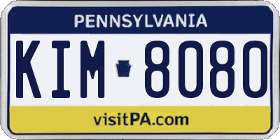 PA license plate KIM8080