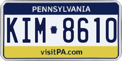 PA license plate KIM8610
