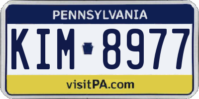 PA license plate KIM8977