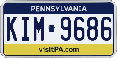 PA license plate KIM9686