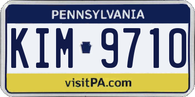PA license plate KIM9710