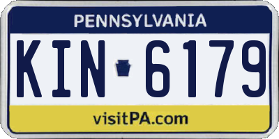 PA license plate KIN6179