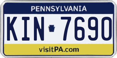 PA license plate KIN7690