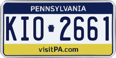 PA license plate KIO2661