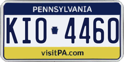 PA license plate KIO4460